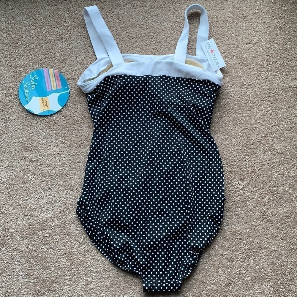 Swim Solution one pierce polka dot swim suit - Picture 5 of 6